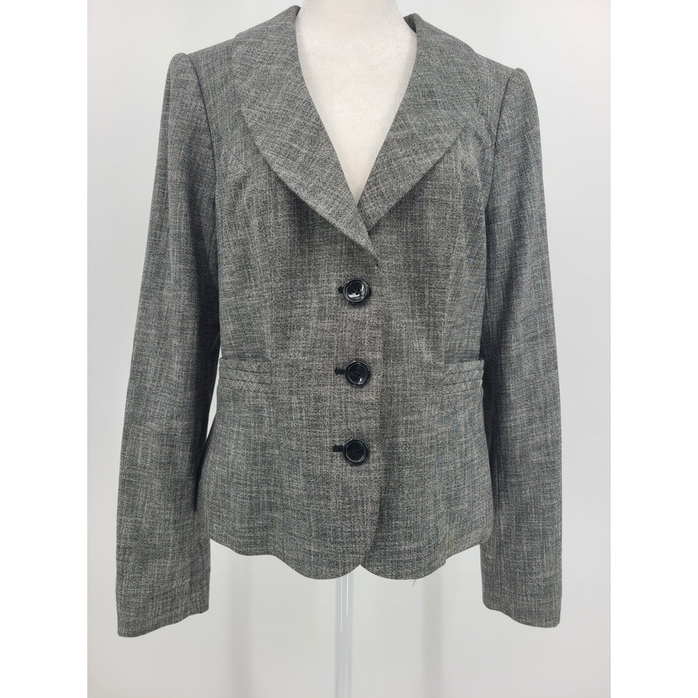 Y2K The Limited Collection Tailored Women Blazer 6 Gray Business Jacket Career